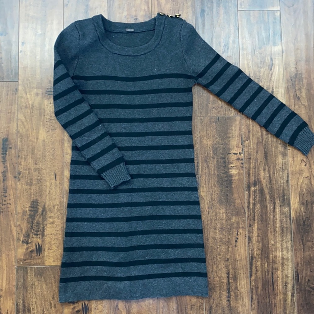 POOF Long sleeve Black Gray Dress S